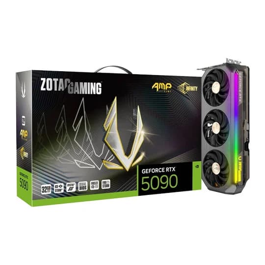 ZOTAC GAMING GeForce RTX 5090 AMP Extreme INFINITY RGB 32GB GDDR7 Graphics Card - ZT-B50900B-10P