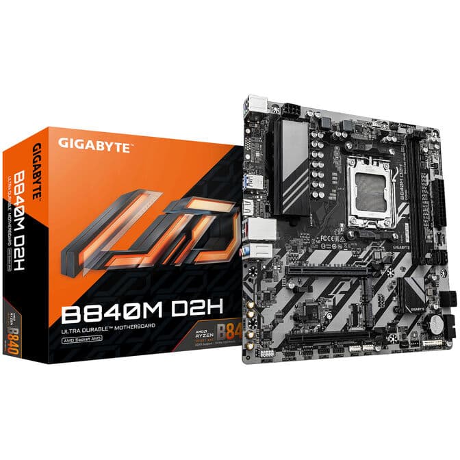 GIGABYTE B840M D2H AM5 Motherboard, Black