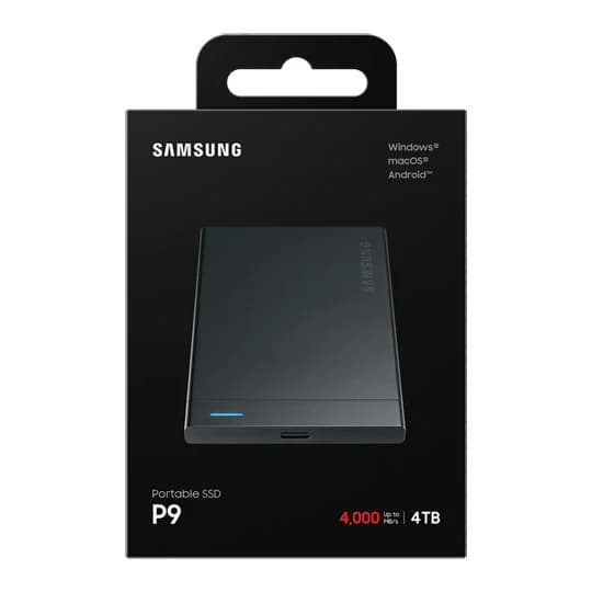 Samsung P9 4TB USB4 Black Portable External SSD