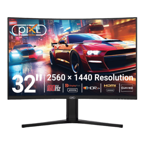 piXL X-Series GS32QIDPHA 32 Inch QHD IPS Gaming Monitor 180Hz 2560 x 1440 Resolution 1ms Response Time