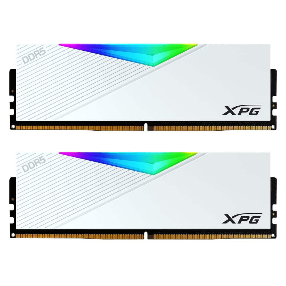 ADATA XPG Lancer RGB White 32GB Kit (2 x 16GB) 6400Mhz DDR5 CL32 XMP 3.0 Memory - AX5U6400C3216G-DCLARWH