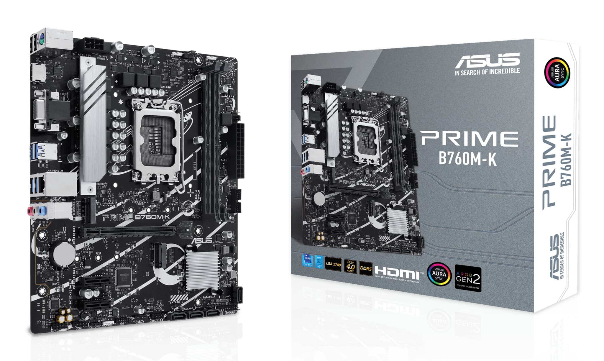 ASUS PRIME B760M-K Intel DDR5 Micro ATX Motherboard LGA 1700 - 90MB1FI0-M1EAY0