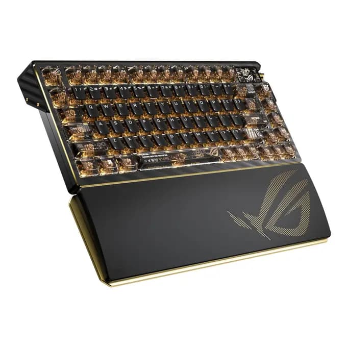 Asus ROG Azoth Extreme Edition 20 75% NX Mechanical Wireless OLED Gaming Keyboard - Black / Gold - 90MP04VF-BKEA20 - UK ISO LAYOUT