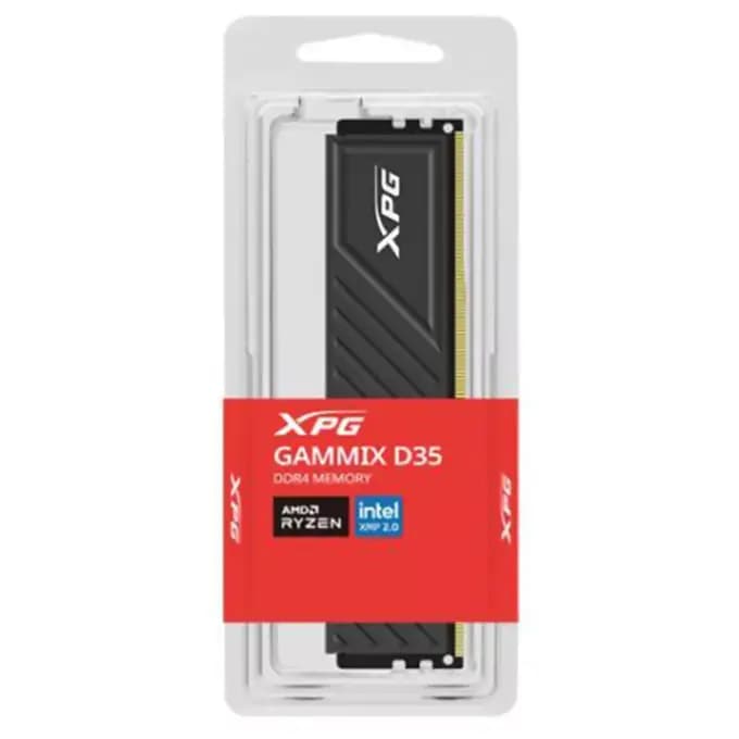 ADATA XPG GAMMIX D35 8GB (1 x 8GB), DDR4, 3600MHz CL18 Memory Module - Black - AX4U36008G18I-SBKD35