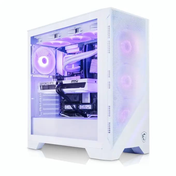 AWD-IT Forge 320R Snow White Intel Core i7 12700KF Nvidia RTX 5060 Ti 16GB Desktop PC for Gaming