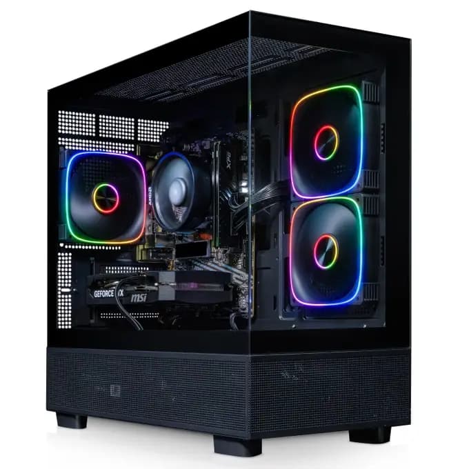 AWD-IT Level UP AMD Ryzen 5 4500 Six Core RTX 3050 6GB Desktop PC for Gaming