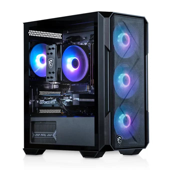 AWD-IT Mesh Ryzen 5 5500 6 Core NVIDIA RTX 5060 8GB, 1TB SSD, Desktop PC for Gaming