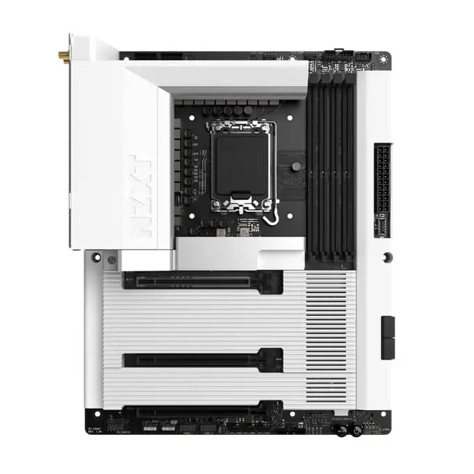 NZXT N7 Z890 Matte White Intel ATX DDR5 WIFI 7 Motherboard LGA 1851 - N7-Z89XT-W1