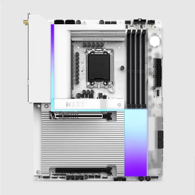 NZXT N9 Z890 Matte White Intel ATX DDR5 WIFI 7 Motherboard LGA 1851 - N9-Z89XT-W1