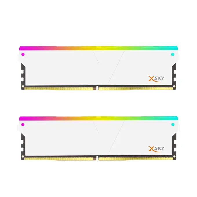 V-Color Manta XSky RGB 32GB (2x16GB) DDR5 6000MHz CL30 Dual Channel Memory Kit - White - TMXSAL1660830WWK