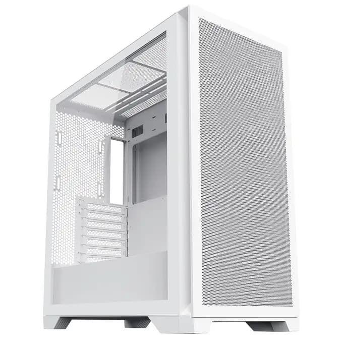 CiT PRO Creator XR Mid-Tower ATX Mesh Gaming PC Case White - Mesh Front and Tempered Glass Side - CIT-PRO-CRE-XR-W