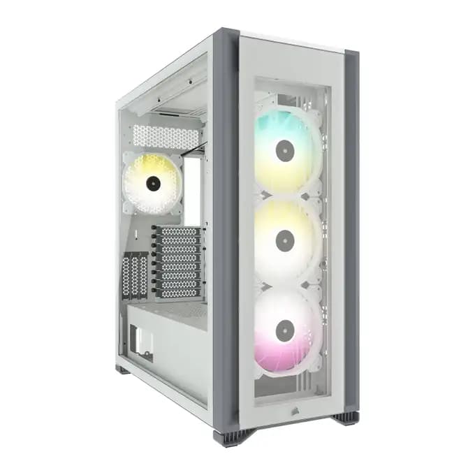 Corsair iCUE 7000X RGB Tempered Glass Full Tower Smart Case White - CC-9011227-WW