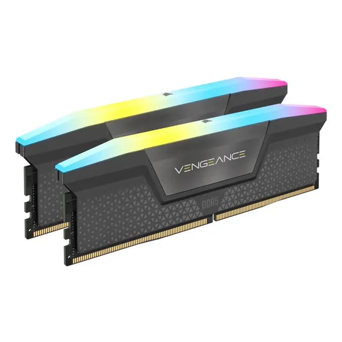 Corsair Vengeance RGB 64GB (2x32GB) 5600Mhz C40 DDR5 RAM - Black - CMH64GX5M2D5600Z40