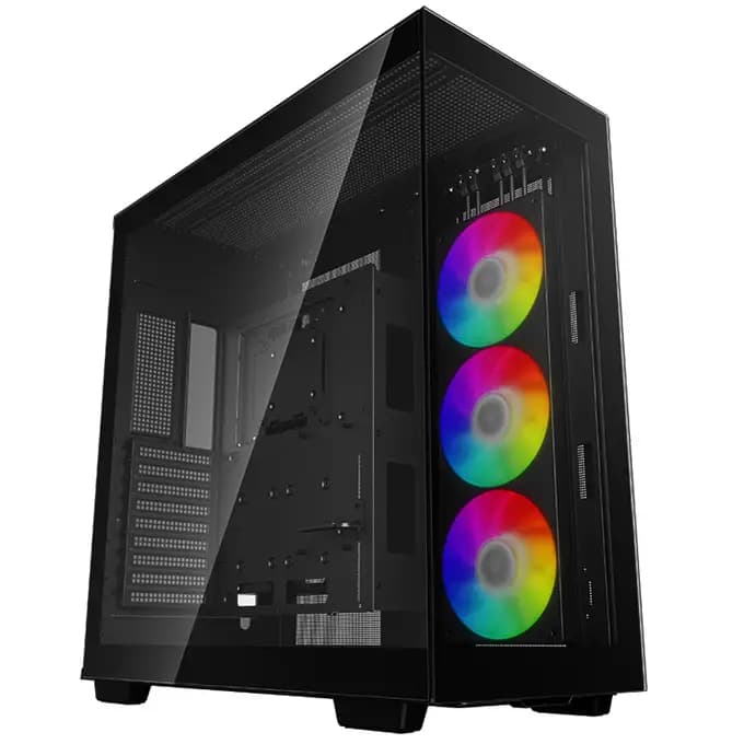 DeepCool CH780 Panoramic Gaming Case, Full ATX, Tempered Glass, 3x ARGB Fans - Black - R-CH780-BKADE41-G-1