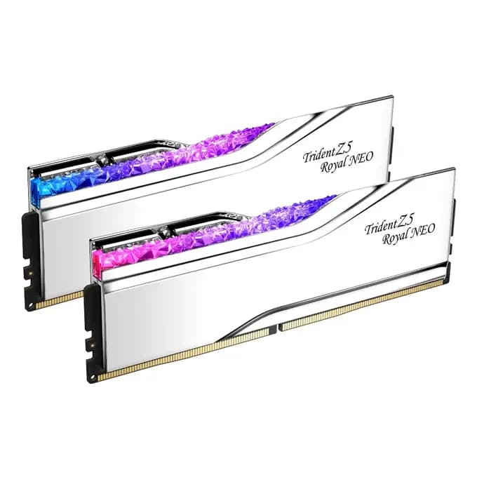 G.Skill Trident Z5 Royal Neo RGB 32GB (2x16GB) DDR5 6000MHz CL28 Memory Kit - White - F5-6000J2836G16GX2-TR5NS