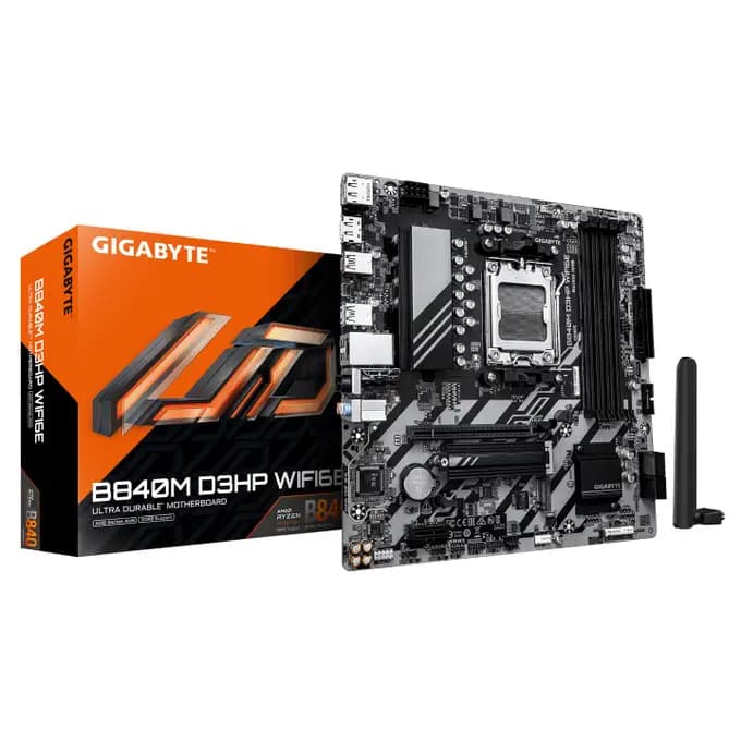 Gigabyte B840M D3HP WIFI6E AM5 B840 Micro-ATX Motherboard - DDR5, WIFI 6E