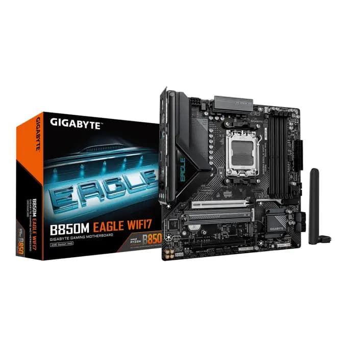 Gigabyte B850M EAGLE WIFI7 AM5 B850 Micro-ATX Motherboard - DDR5, WIFI 7