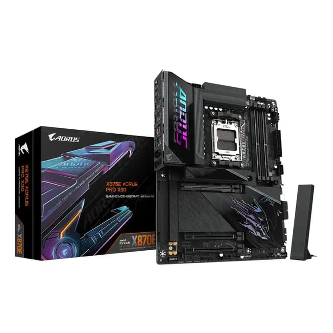 Gigabyte X870E AORUS PRO X3D AM5 X870 ATX Motherboard - DDR5, WIFI 6E