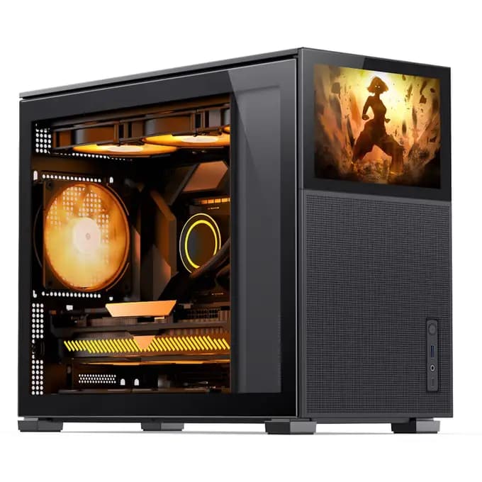 Jonsbo D31 Mesh Screen Micro-ATX PC Case – Black, Tempered Glass