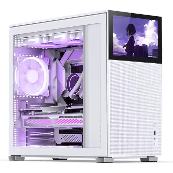 Jonsbo D41 Mesh Screen ATX PC Case – White, Tempered Glass