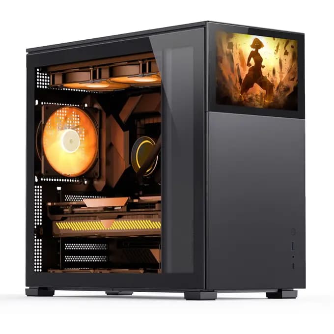 Jonsbo D41 Standard Screen ATX PC Case – Black, Tempered Glass