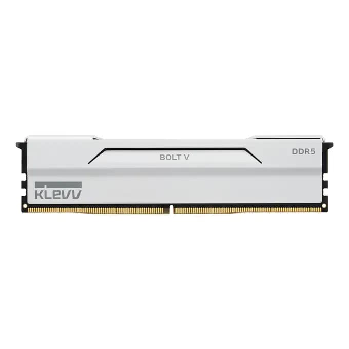 KLEVV BOLT V 32GB (2 x 16GB) DDR5 6000MT/s CL30 Desktop Memory Kit - White - KD5AGU880-60A300I