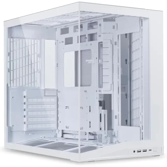Lian Li O11 Dynamic Mini V2 ATX Mid-Tower PC Case Tempered Glass - White - O11DMIV2W