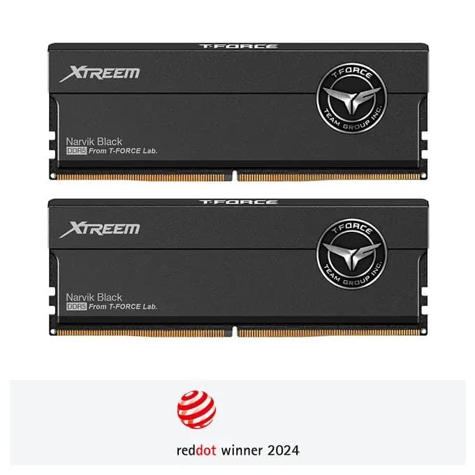 Team T-Force Xtreem 32GB Kit (2 x 16GB), DDR5, 7600MHz CL36 Memory Kit - Black - FFXD532G7600HC36FDC01