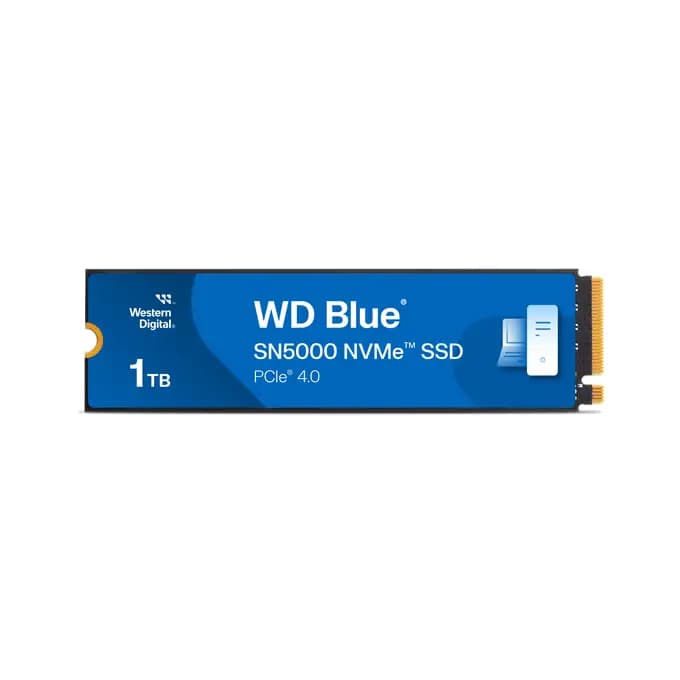 WD Blue 1TB SN5000 M.2 2280 PCIe Gen 4 NVMe SSD - 5150MB/s Read, 4900MB/s Write - WDS100T4B0E