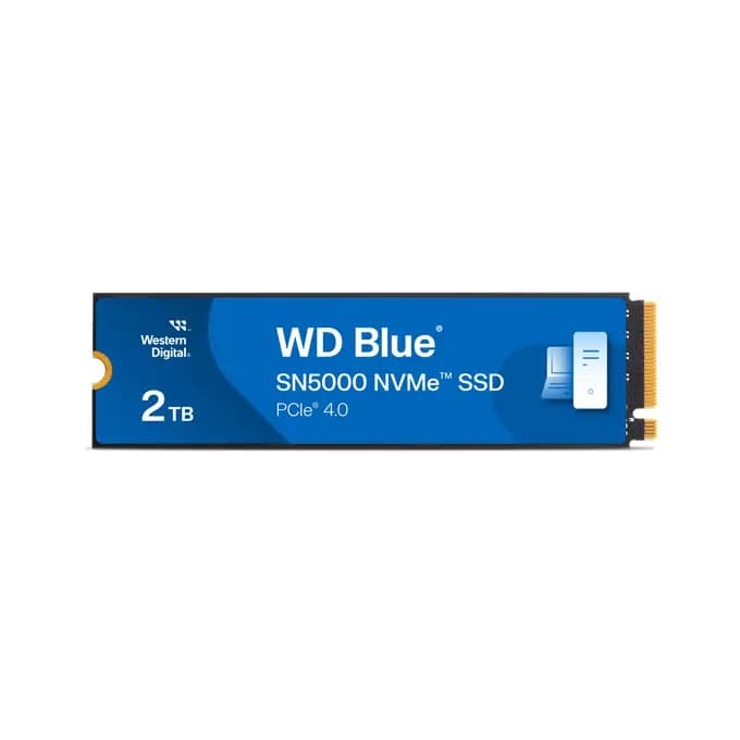 WD Blue 2TB SN5000 M.2 2280 PCIe Gen 4 NVMe SSD - 5150MB/s Read, 4850MB/s Write - WDS200T4B0E