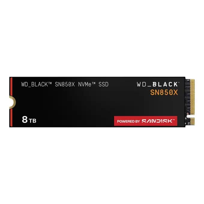 Western Digital WD Black SN850X 8TB Gen4 M.2 NVMe 7200MB/s 6600MB/s - WDS800T2X0E-00CDD0