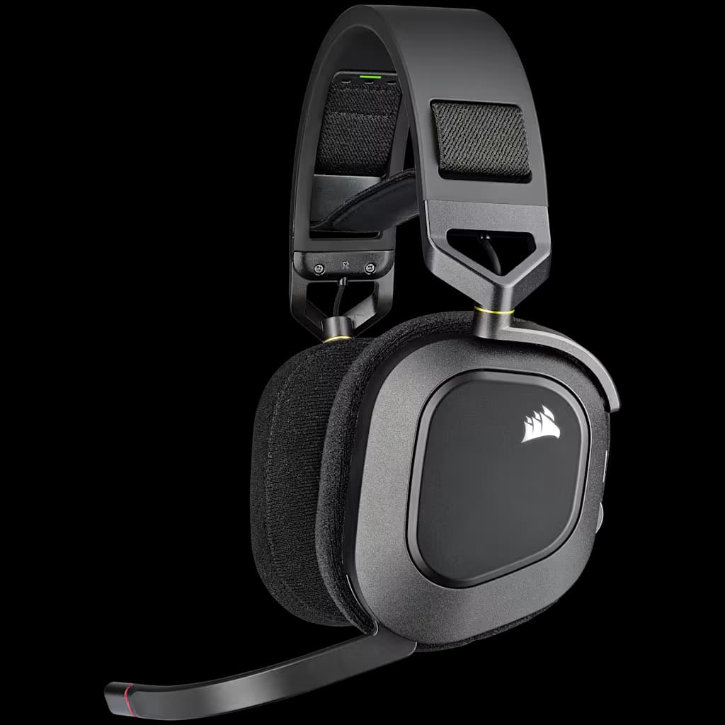 Corsair HS80 RGB WIRELESS Premium Gaming Headset with Spatial Audio - Carbon (EU)