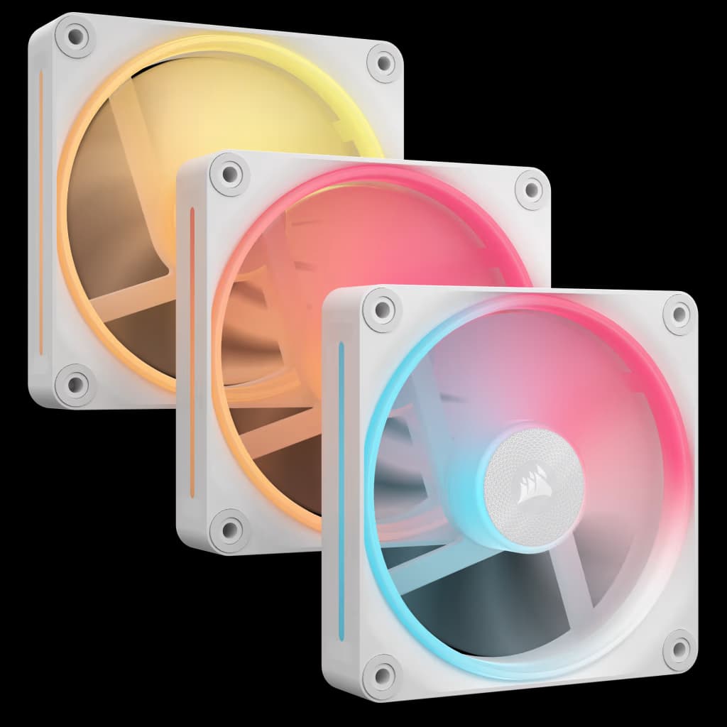 Corsair iCUE LINK LX120-R RGB 120mm PWM Reverse Fans Starter Kit - White