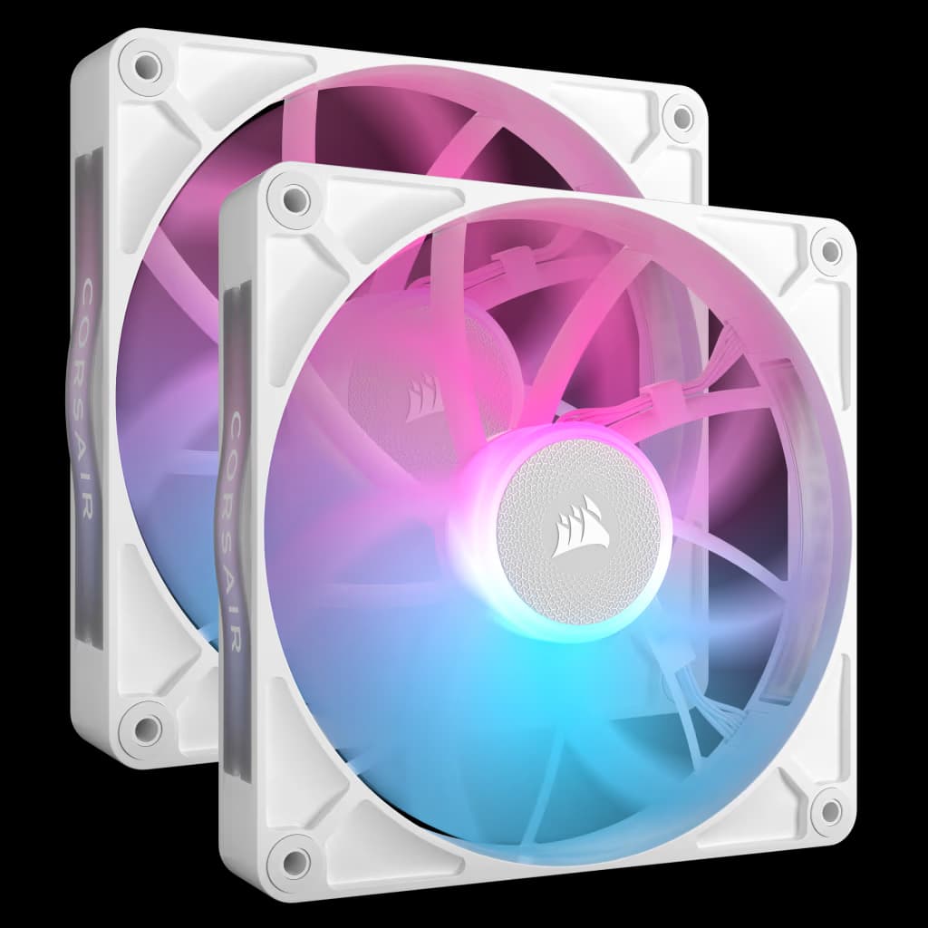Corsair iCUE LINK RX140 RGB 140mm PWM Fan Twin Starter Kit - White