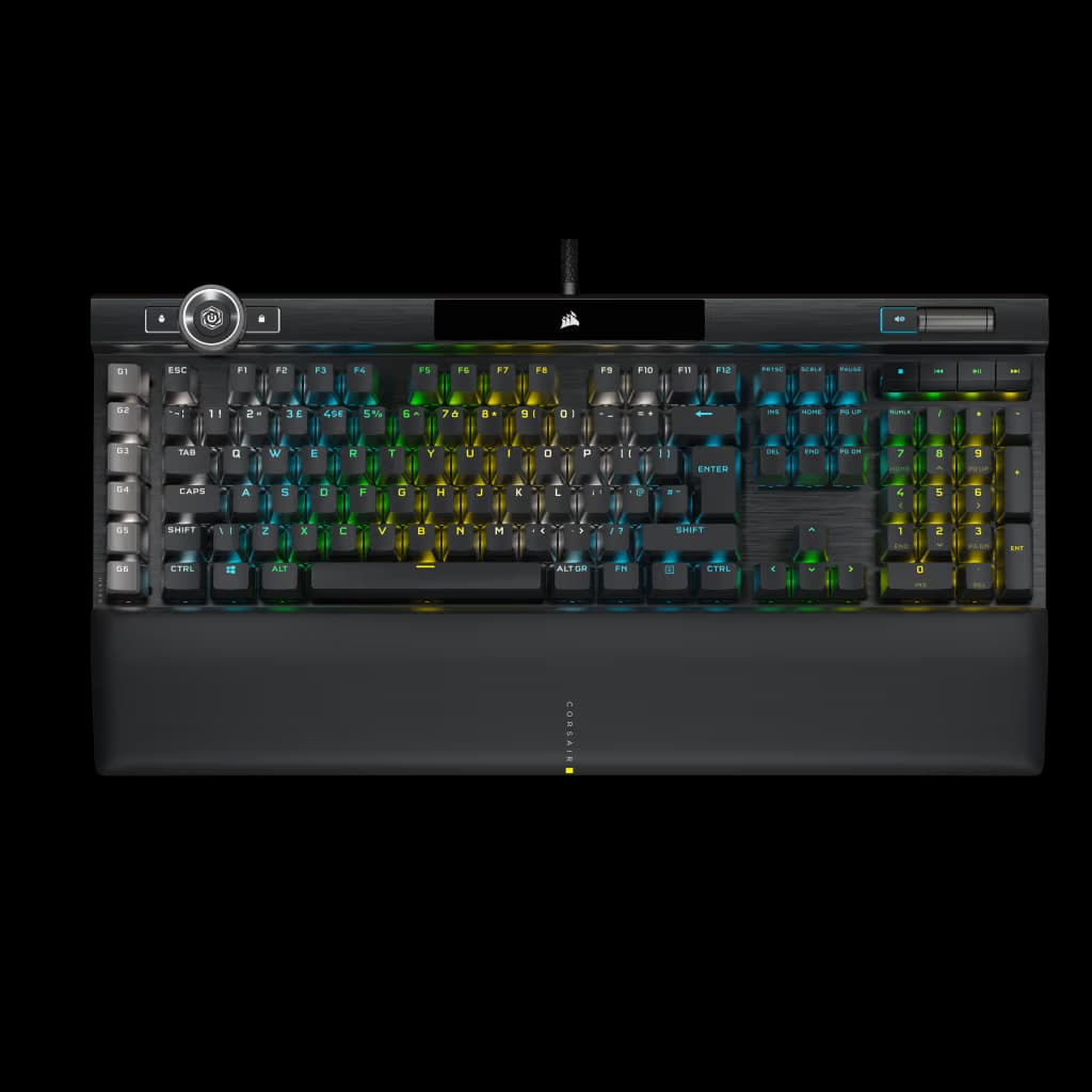 Corsair K100 RGB Optical-Mechanical Gaming Keyboard - CORSAIR OPX Switch - Black (UK)