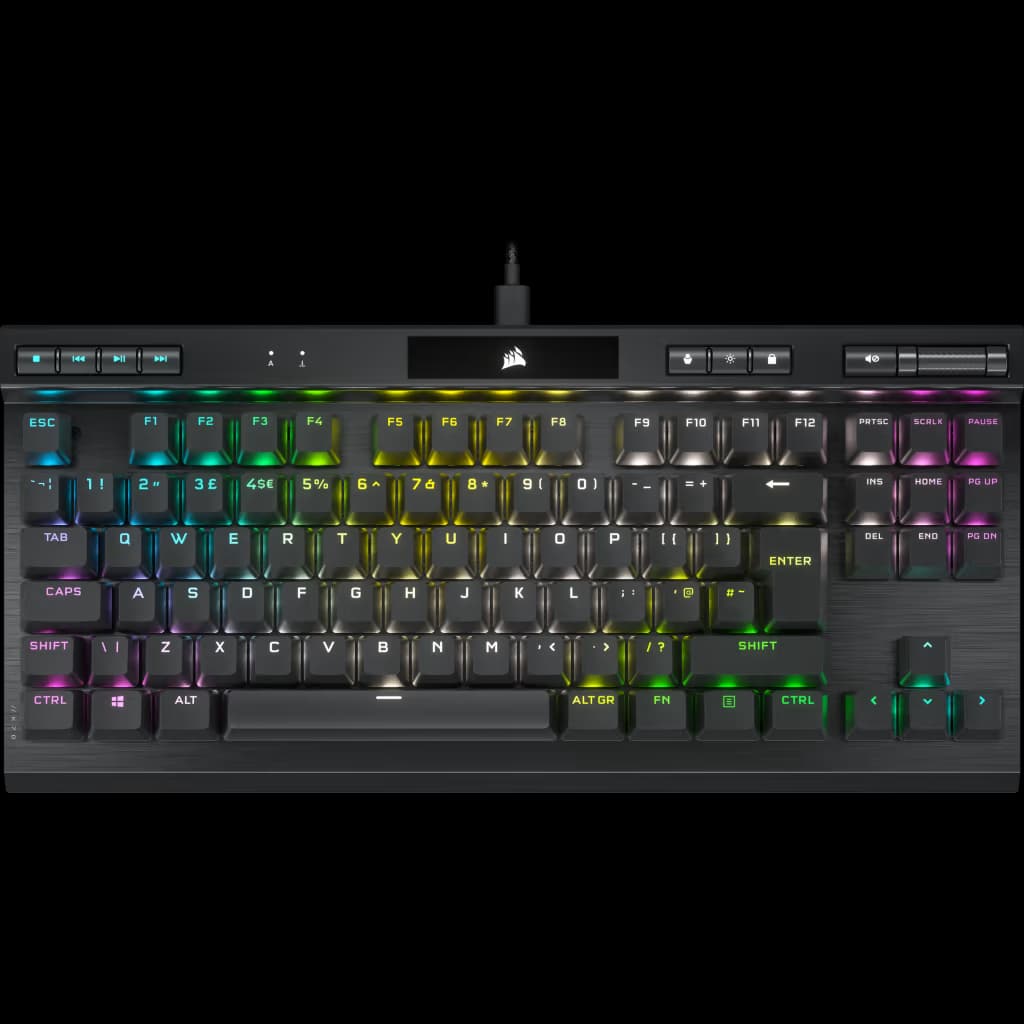 Corsair K70 RGB TKL CHAMPION SERIES Optical-Mechanical Gaming Keyboard with PBT DOUBLE SHOT PRO Keycaps (UK)
