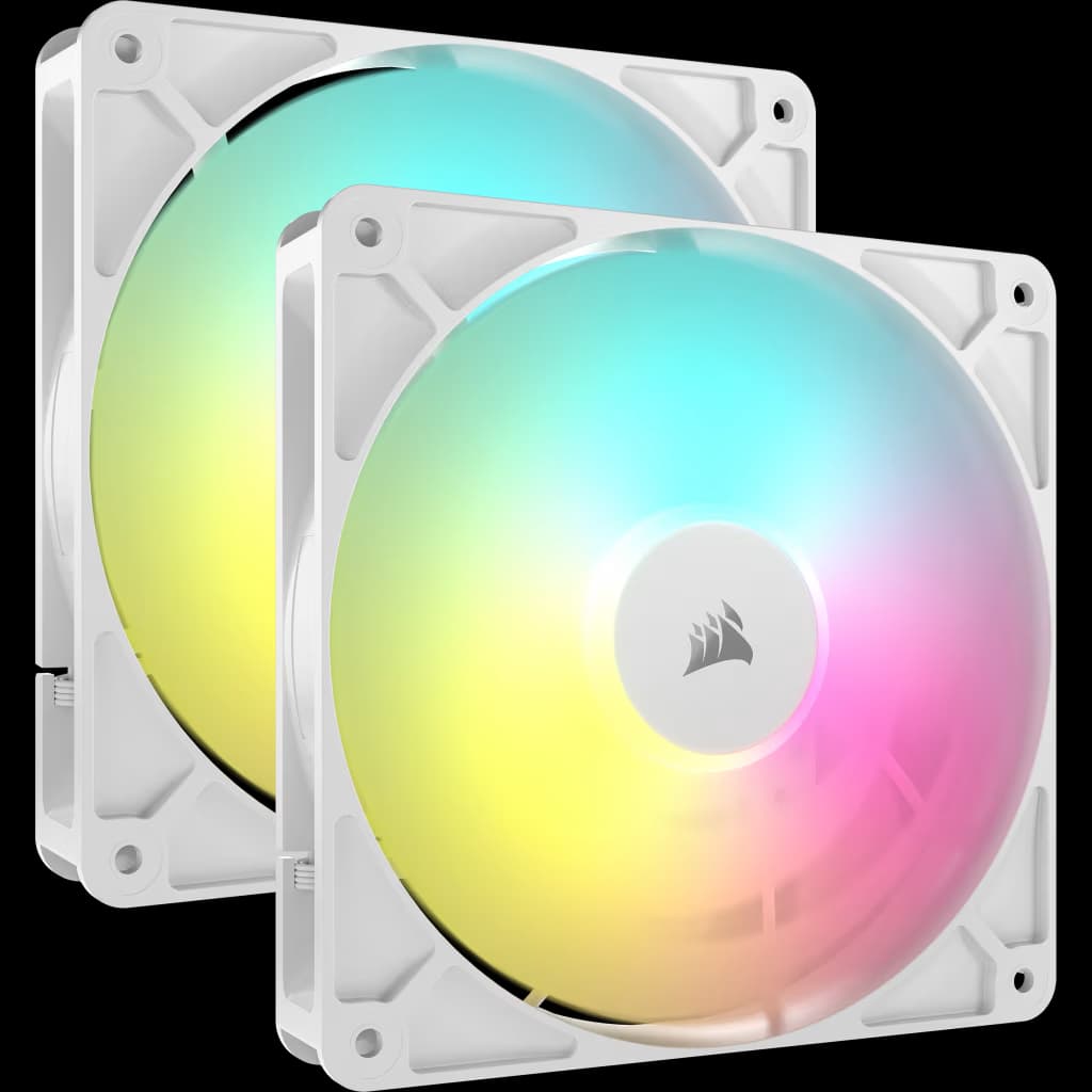Corsair RS140 ARGB 140mm PWM Fans - Dual Pack - White