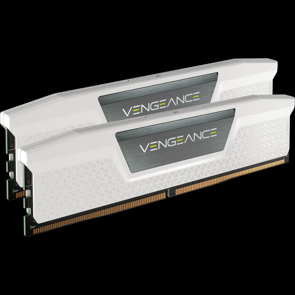 Corsair VENGEANCE 32GB (2x16GB) DDR5 DRAM Up To 5200MT/s CL40 Memory Kit - White