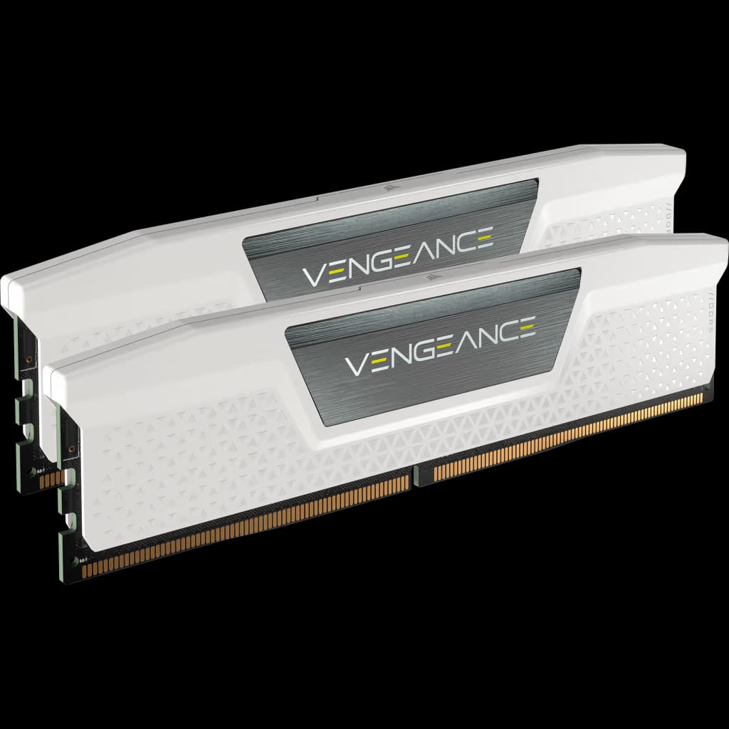 Corsair VENGEANCE 32GB (2x16GB) DDR5 DRAM Up To 6400MT/s CL32 Memory Kit - White