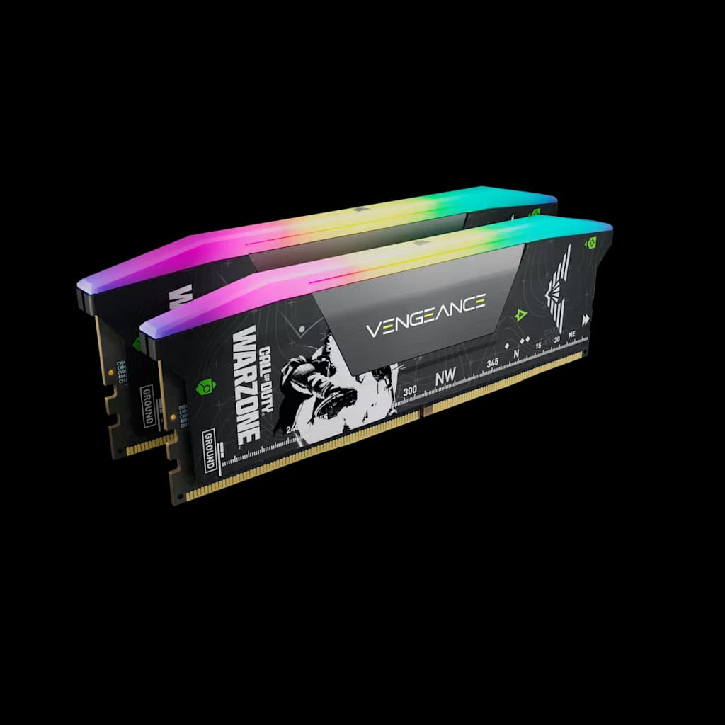 Corsair VENGEANCE RGB 32GB (2x16GB) DDR5 DRAM Up To 6400MT/s CL32 AMD EXPO & Intel XMP Memory Kit CALL OF DUTY: WARZONE EDITION - Grey