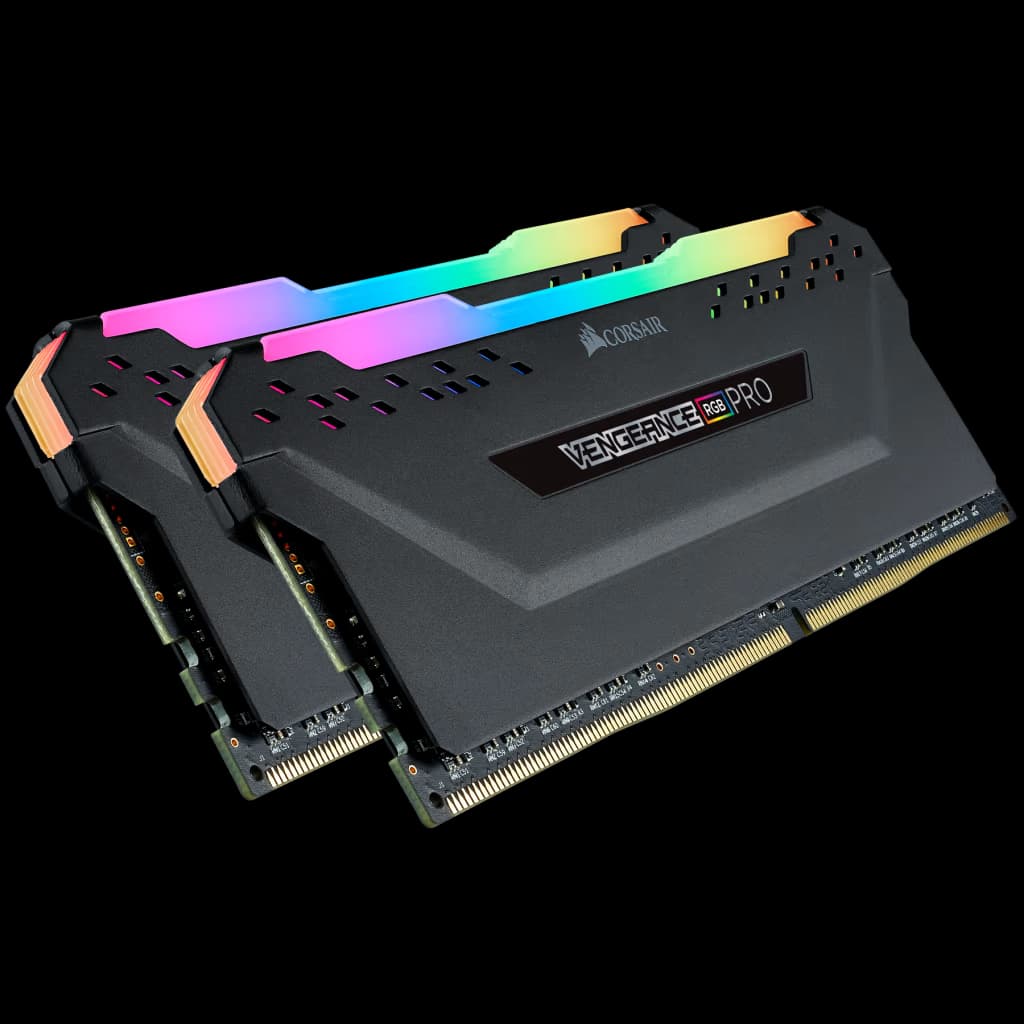 Corsair VENGEANCE RGB PRO 32GB (2 x 16GB) DDR4 DRAM Up To 3200MHz C16 Memory Kit - Black