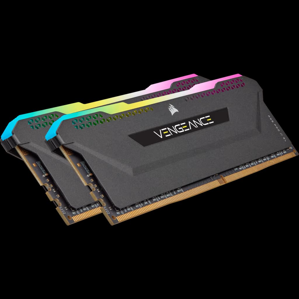 Corsair VENGEANCE RGB PRO SL 32GB (2x16GB) DDR4 DRAM Up To 3200MHz C16 Memory Kit - Black