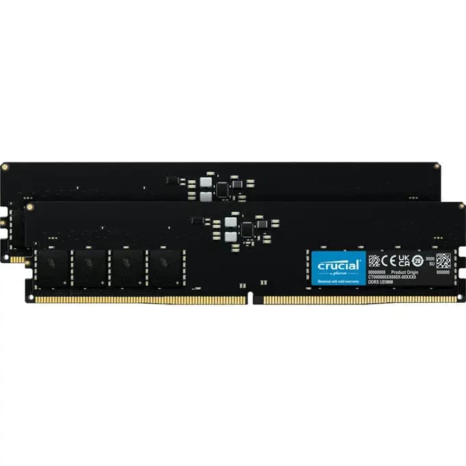 Crucial 64GB (2x32GB) DDR5 4800MHz Memory Kit - CT2K32G48C40U5