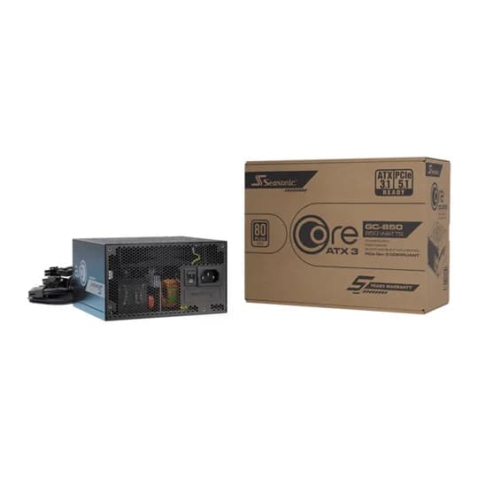 Seasonic CORE GC-750 750w ATX 3.1 80 Plus Gold Power Supply - Black - SRP-CGC751-A5A32SF