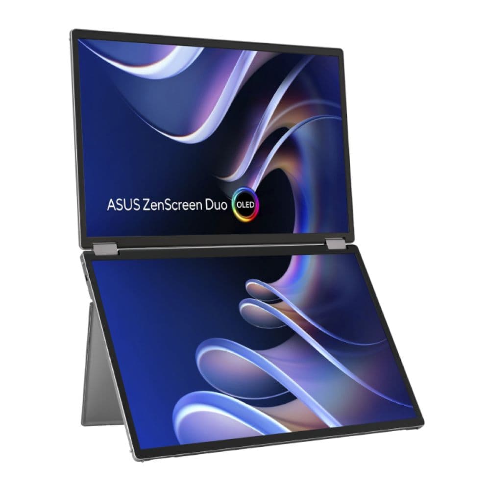 ASUS ZenScreen Duo MQ149CD Full HD 14" OLED Foldable Monitor - Grey, Silver/Grey