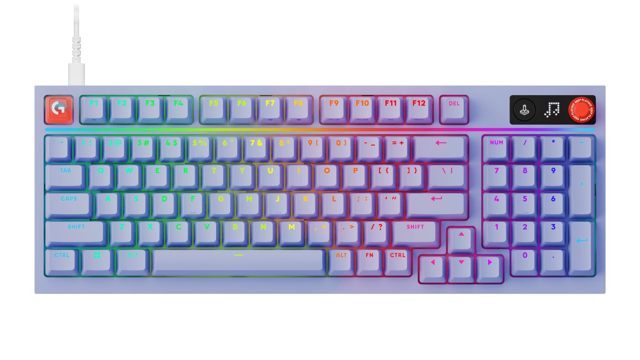 Logitech G316 X Wired Mechanical Gaming Keyboard - Lilac (UK)