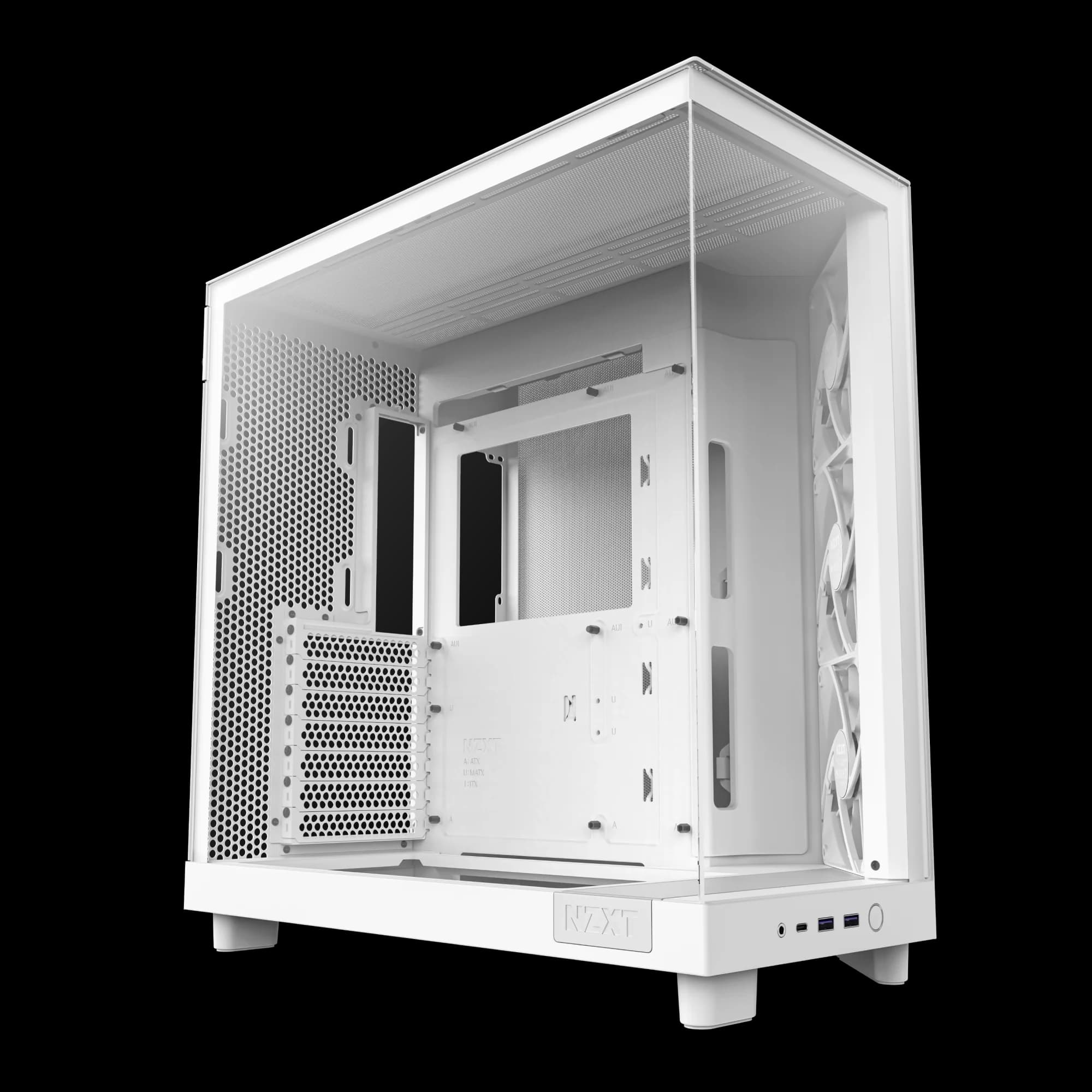 NZXT H6 Flow ATX PC Case - All White - CC-H61FW-01