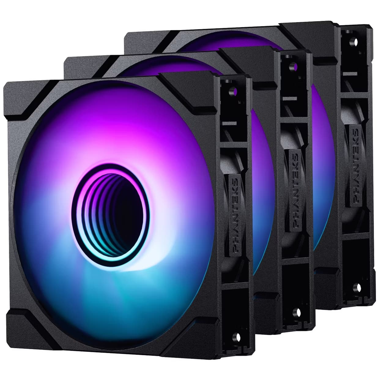 Phanteks M25 Gen2 120mm High-Airflow DRGB PWM Triple Fan Pack - Black - PH-F120M25_G2_DBK01_3P