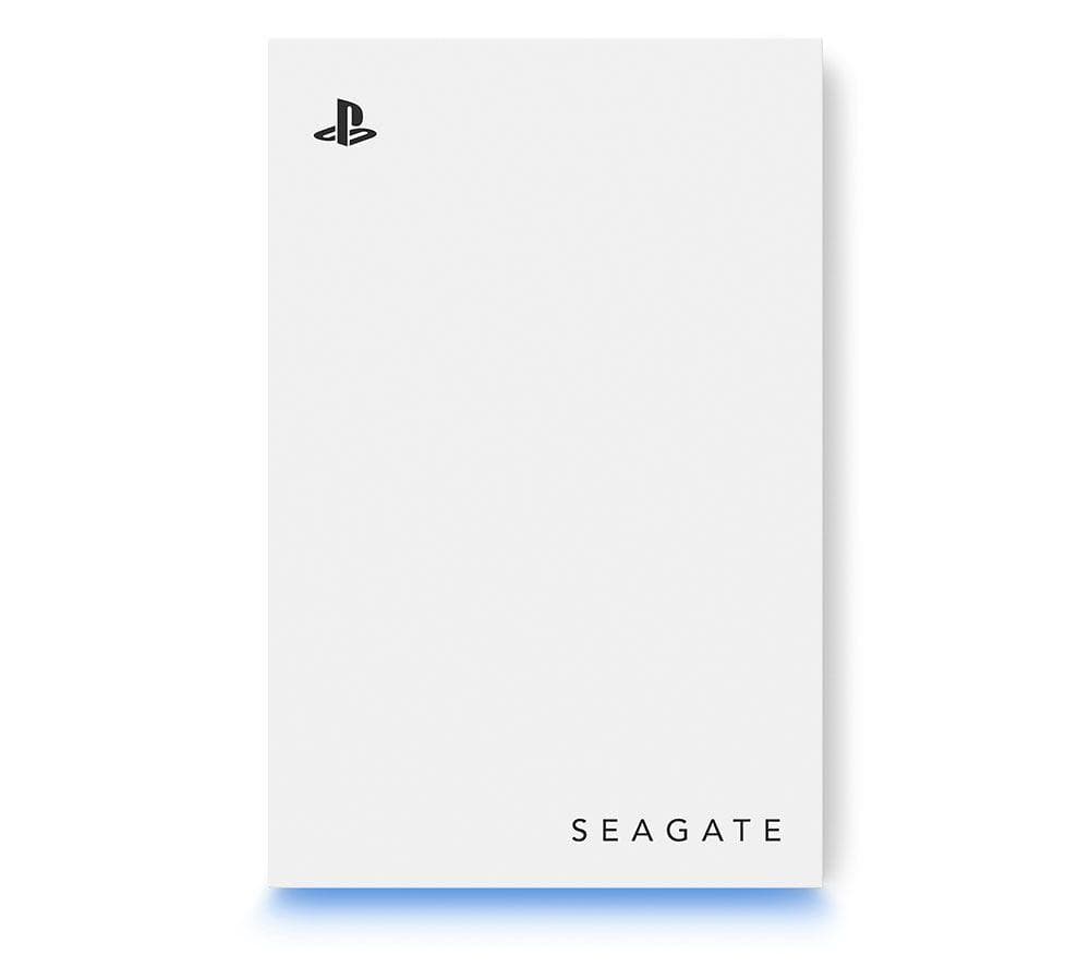 SEAGATE Gaming Hard Drive for PlayStation - 5 TB, White, White