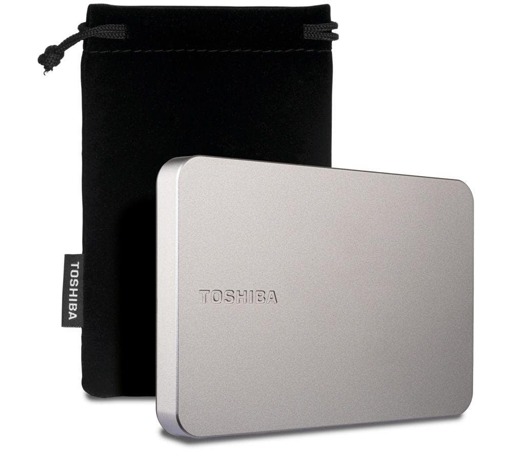 TOSHIBA Canvio Flex Portable Hard Drive - 1 TB, Silver, Silver/Grey